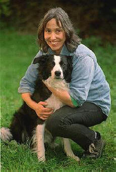 Border Collie Rescue - Nicki Oliver - National Co-ordinator with mascot Mr Tod