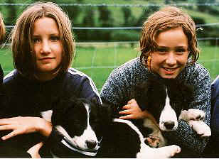 Kids and Pups at Hazel Brow Farm