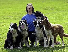 Nicki Oliver and some rescued dogs